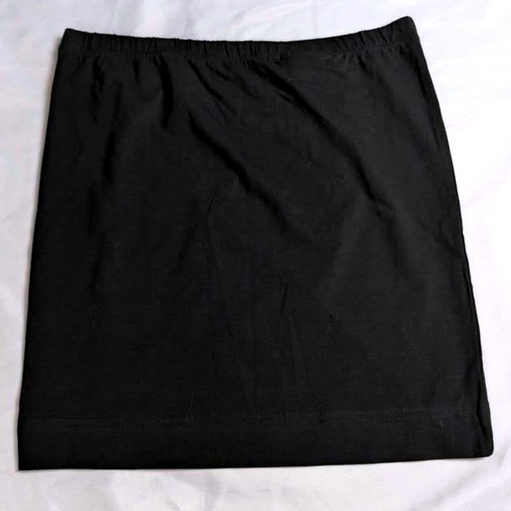 BPC Collection Mini Skirt ~ Size XS ~ Black Cotton Stretch Elastic Waist